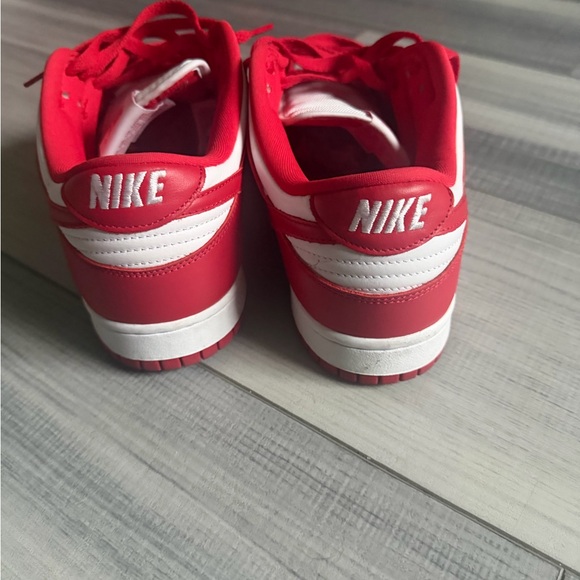 Nike Dunk Low Style Red & White Sneakers St John - Picture 4 of 8